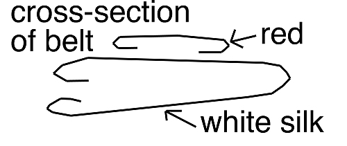 cross-section of belt construction